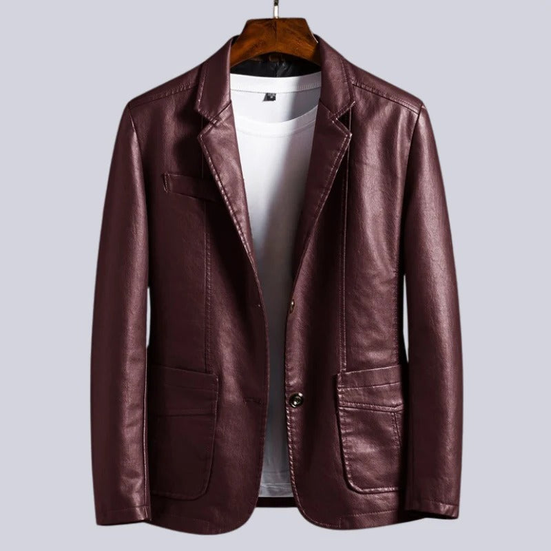 Veste en Faux Cuir Shadow Élégante et Durable avec Poches Spacieuses Avant et Compartiments Cachés