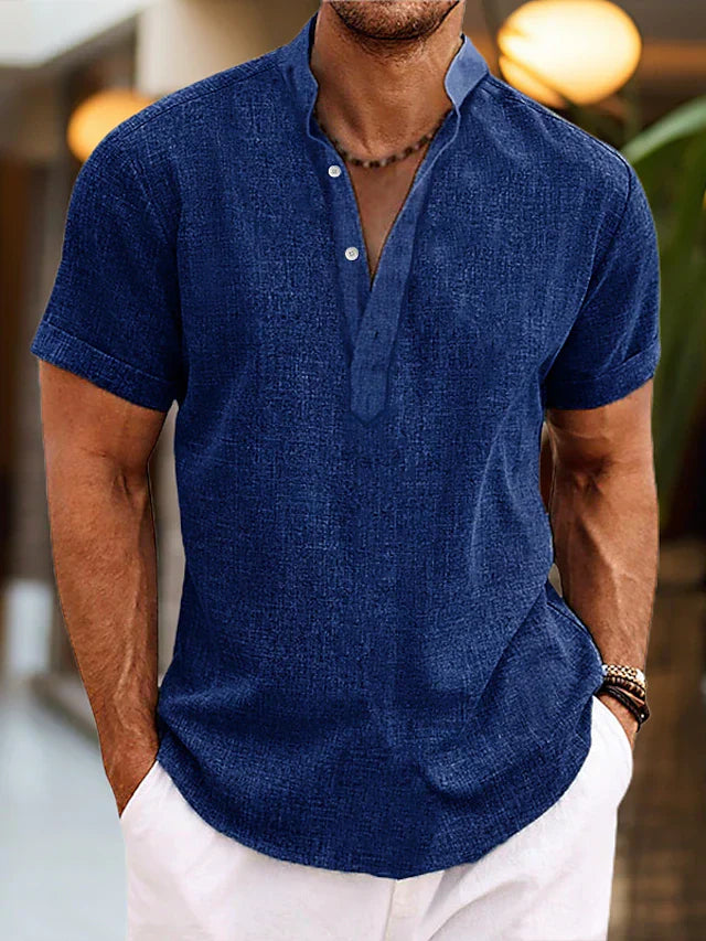 Silas Men's Linen Shirt: Breathable Summer Shirt in Many Colors