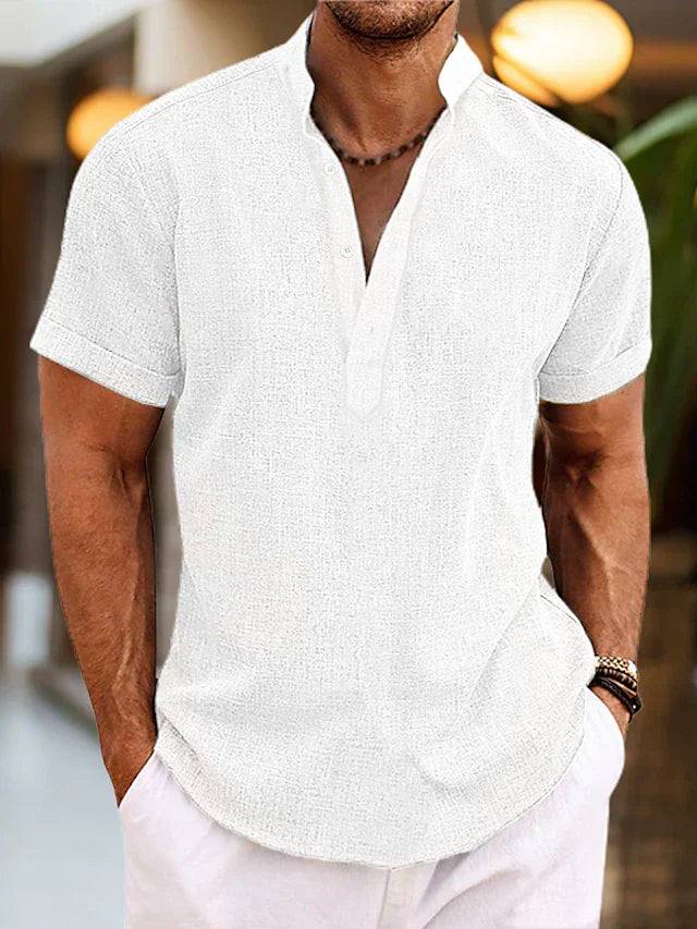 Silas Men's Linen Shirt: Breathable Summer Shirt in Many Colors