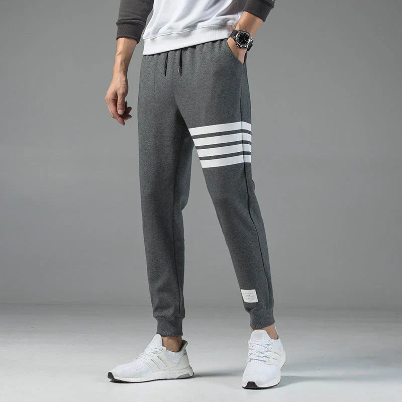Nolan Rayé Jogger En Mélange De Coton Pour Homme Avec Cordon De Serrage Et Rayures Latérales