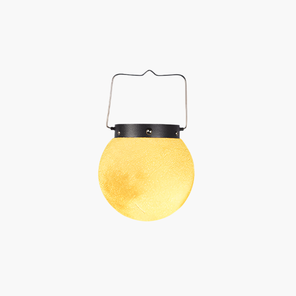Moderne LED-Außenleuchte Elif, Pendelleuchte Gold Metall Harz, für Außenbereich/Halle