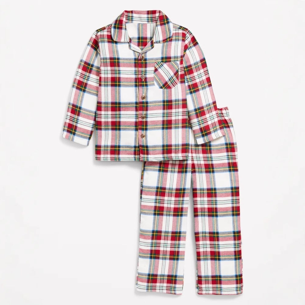 Pyjama de Noël Confortable pour Femme Homme Enfant Ensemble Festif Doux et Chaud