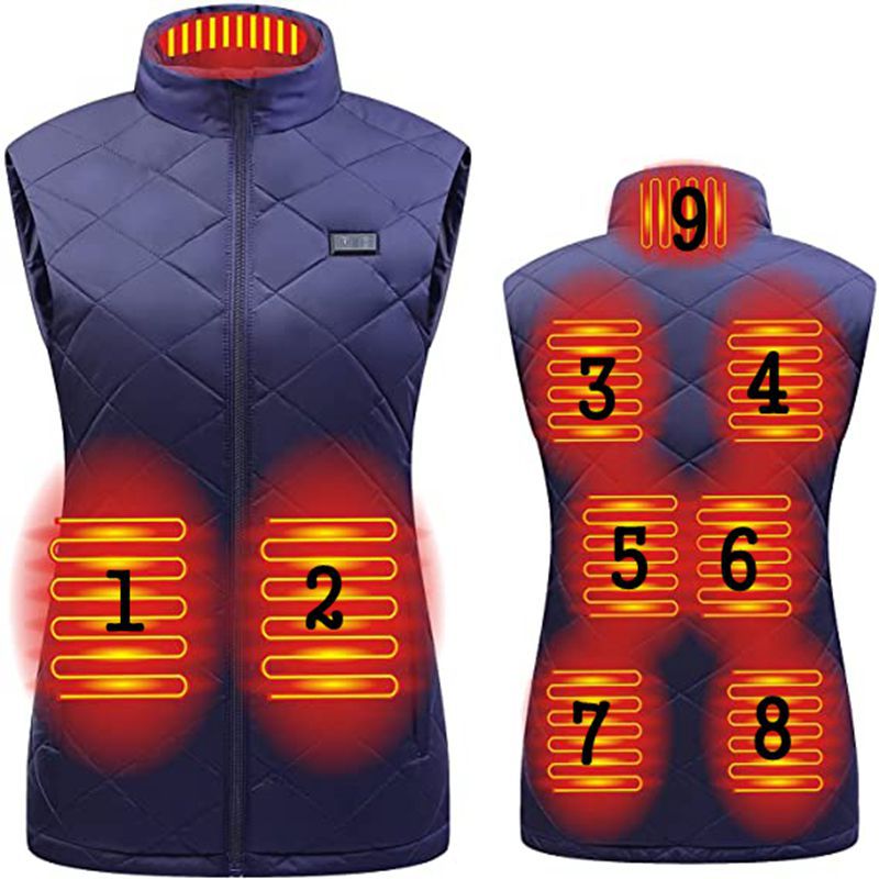 Gilet Chauffant Intelligent Pour Femmes Avec Niveaux De Chaleur Réglables Et Batterie USB Amovible Pour L Hiver
