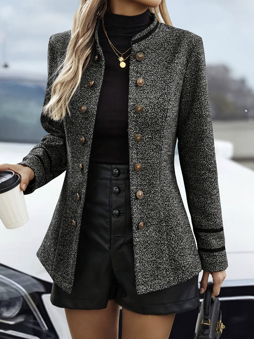 Veste Femme Double Boutonnage Élégante Et Chic Pour Look Professionnel Quotidien