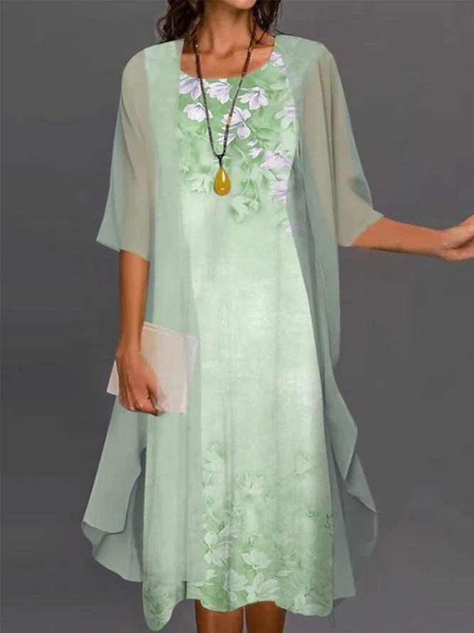 Robe Élégante en Dentelle et Chiffon pour Mère de la Mariée Robe de Soirée Formelle pour Mariages et Fêtes
