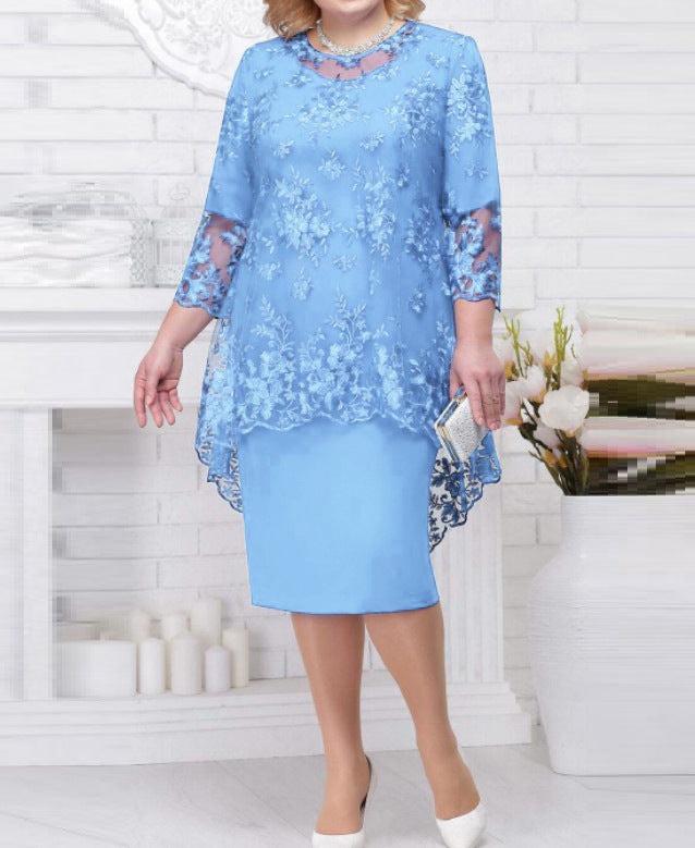 Robe Slim Brodée Pour Trajets Quotidiens Chic Confortable Pour Le Bureau Polyvalente Quotidiennement