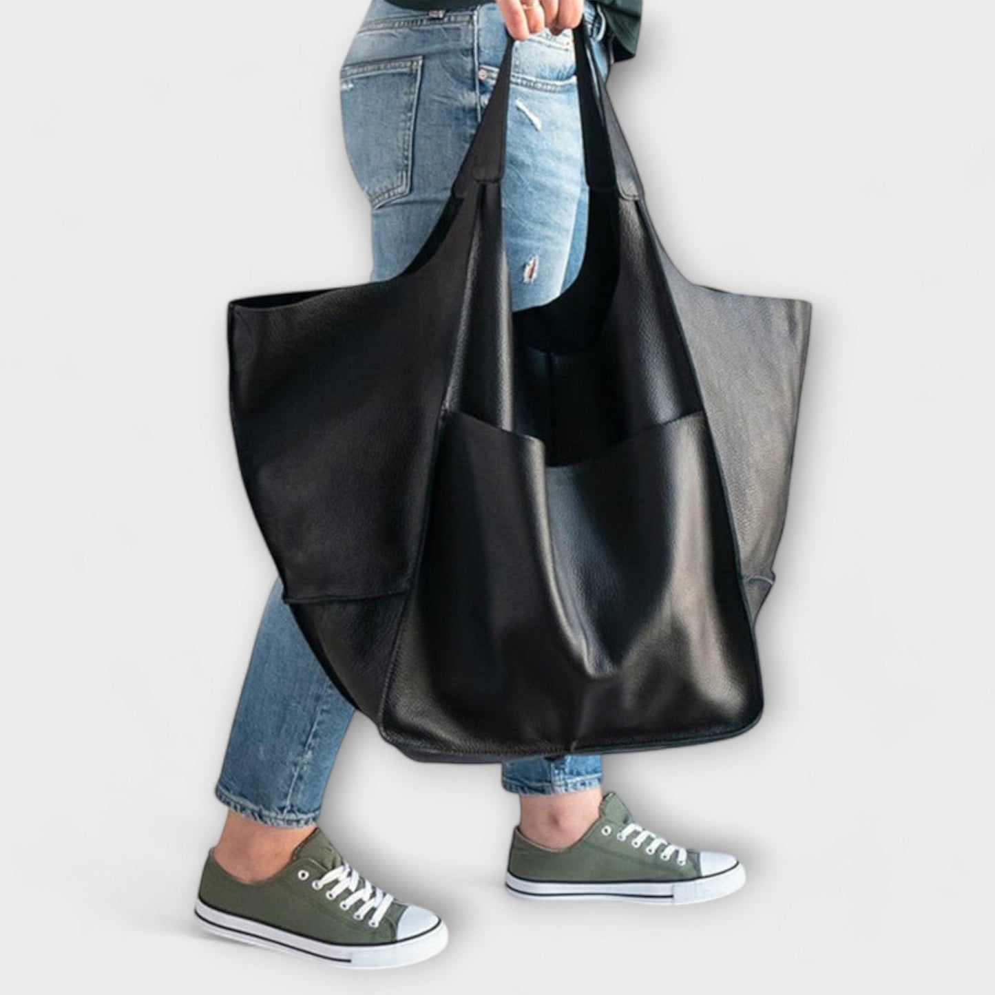 Amawinc Stella Tote Bag en Cuir Végan de Luxe avec Grand Intérieur pour Usage Quotidien