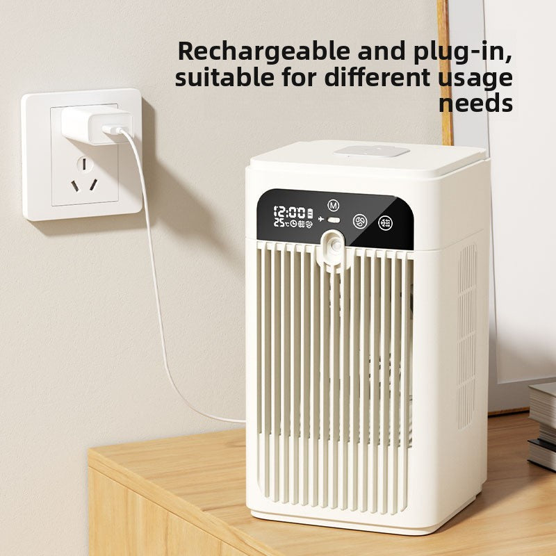 Tischventilator mit Sprühnebel – Vorderansicht