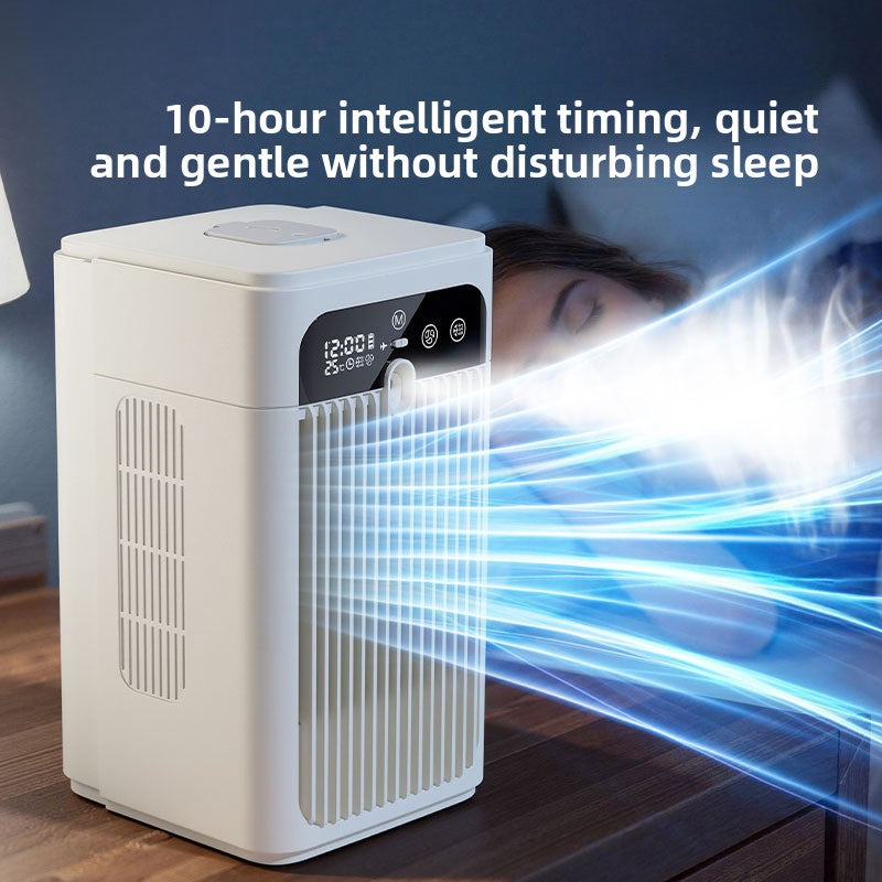 Tischventilator mit Sprühnebel – Anwendung