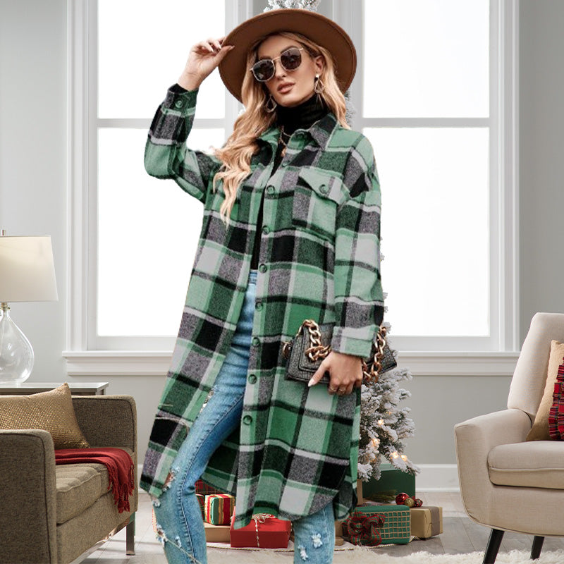 Amawinc | Sophisticated Checkered Jacket For Women