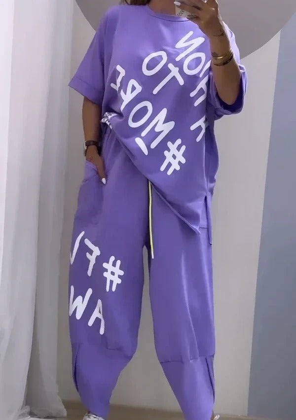 Damen-Set: Lässiges T-Shirt und Hose von Millac