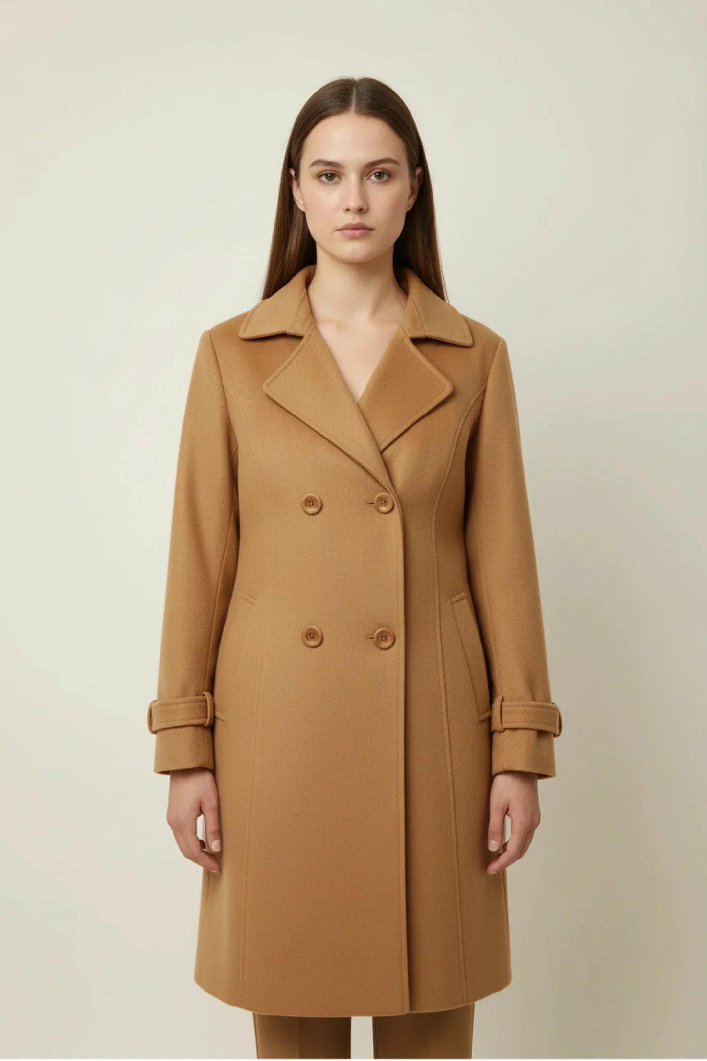 Manteau D'Hiver Double Boutonnage Pour Femme À Boutons Devant Classique Et Polyvalent