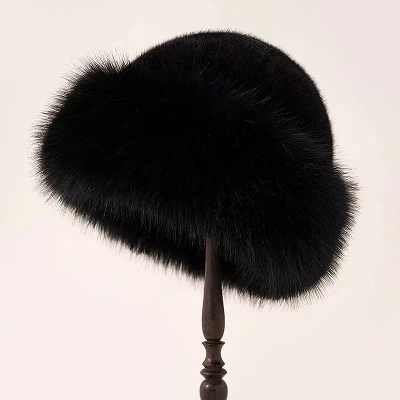 Chapeau En Faux Fourrure Épais Et Pelucheux Sans Bord Pour Femmes Élégant Idéal Pour Hivers Glacés