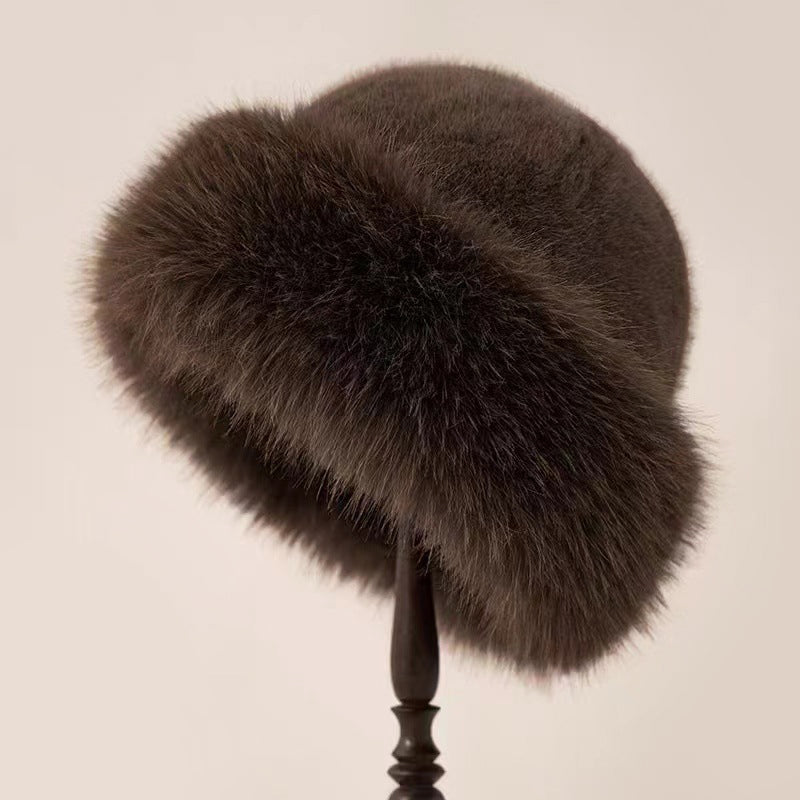 Chapeau En Faux Fourrure Épais Et Pelucheux Sans Bord Pour Femmes Élégant Idéal Pour Hivers Glacés