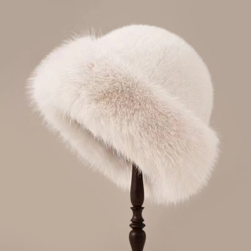 Chapeau En Faux Fourrure Épais Et Pelucheux Sans Bord Pour Femmes Élégant Idéal Pour Hivers Glacés