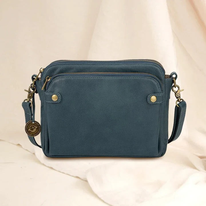 Amawinc Sac Bandoulière En Cuir À Trois Compartiments Et Pochette Organisation Sophistiquée Pour Professionnels Modernes