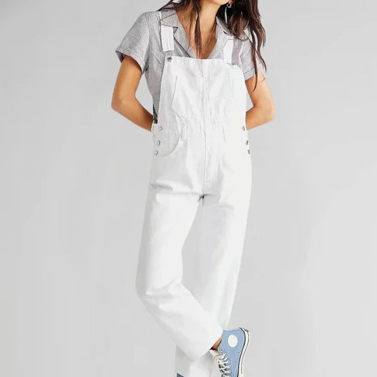 Combinaison Denim Sans Manches Pour Femme Tendance Et Polyvalente Pour Jour Et Nuit