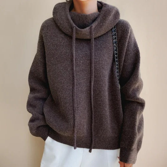 Pull Col Roulé Pour Femme Doux Et Confortable Chaud Pour Tous Les Jours Style Classique