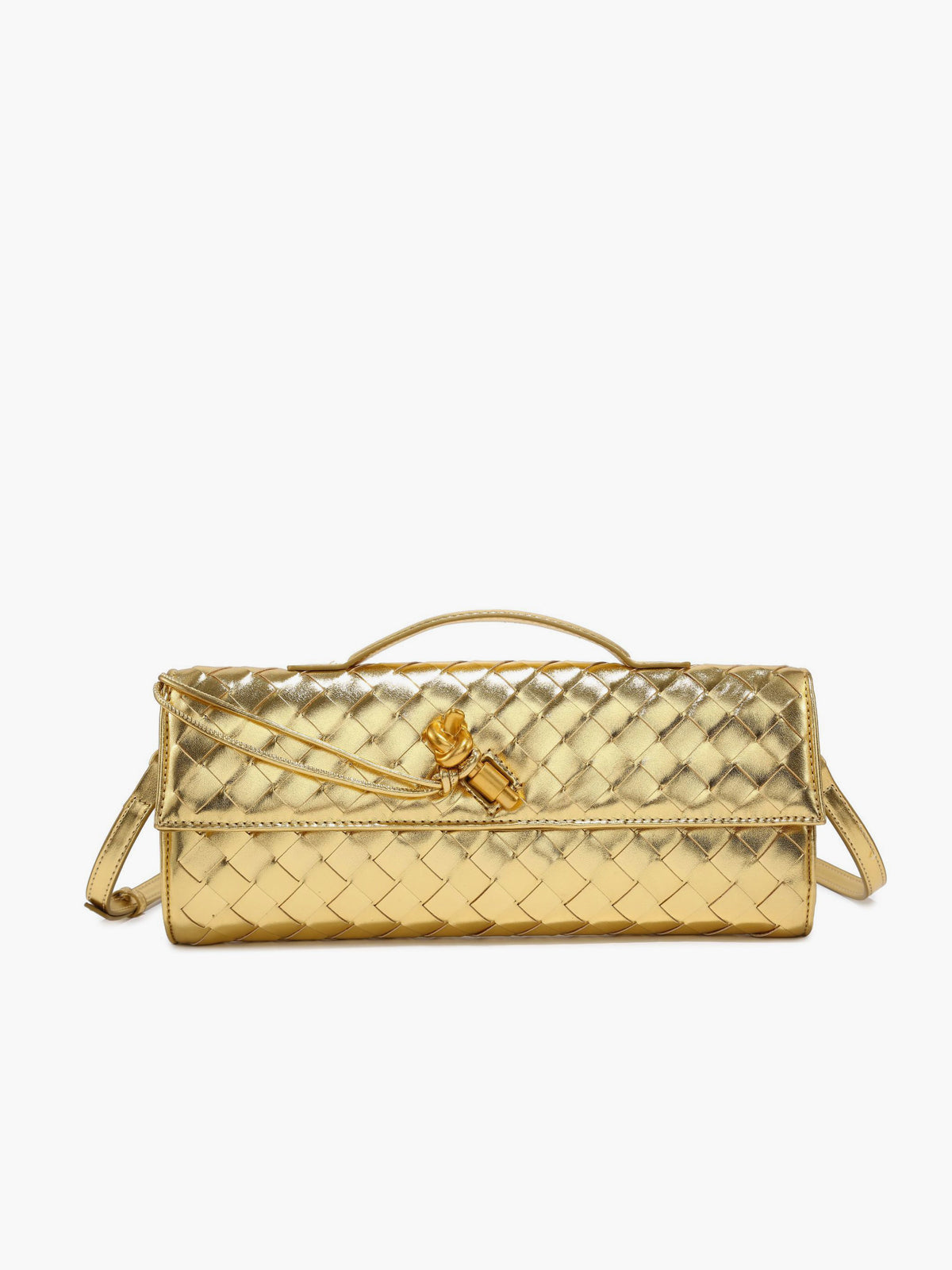 Amawinc Sac Clutch Bandoulière Deux Voies Tressé Rabat Convertible 2 En 1 Pour Jour Et Nuit