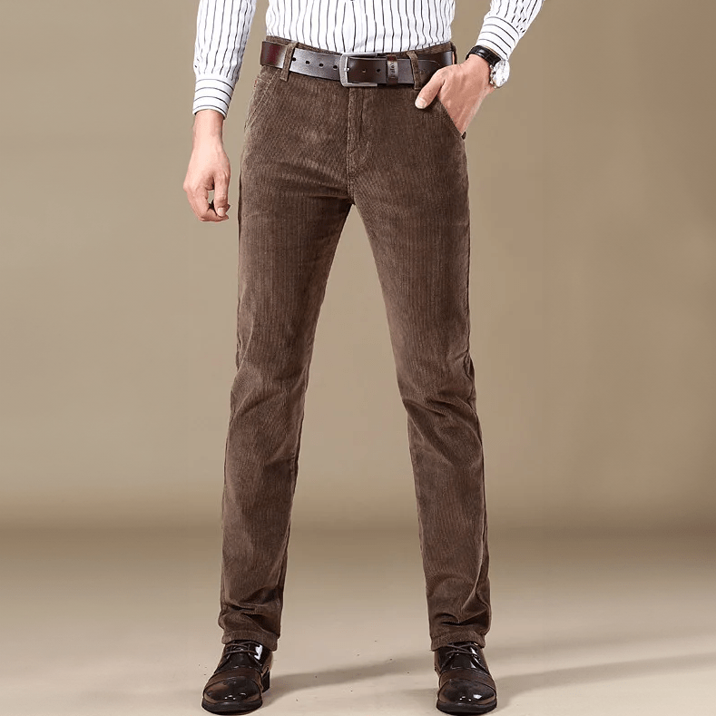 Pantalon Homme En Velours Côtelé Ethan Par Amawinc Pour L Hiver Confortable Durable Style Décontracté Et Semi Formelle