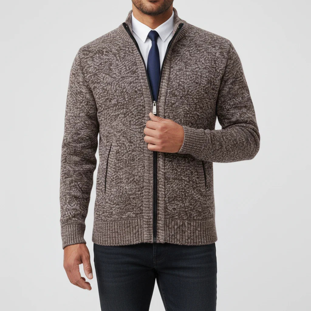 Amawinc Pull Zip Homme Col Montant Pour Une Superposition Facile Style Intemporel Bureau Weekend