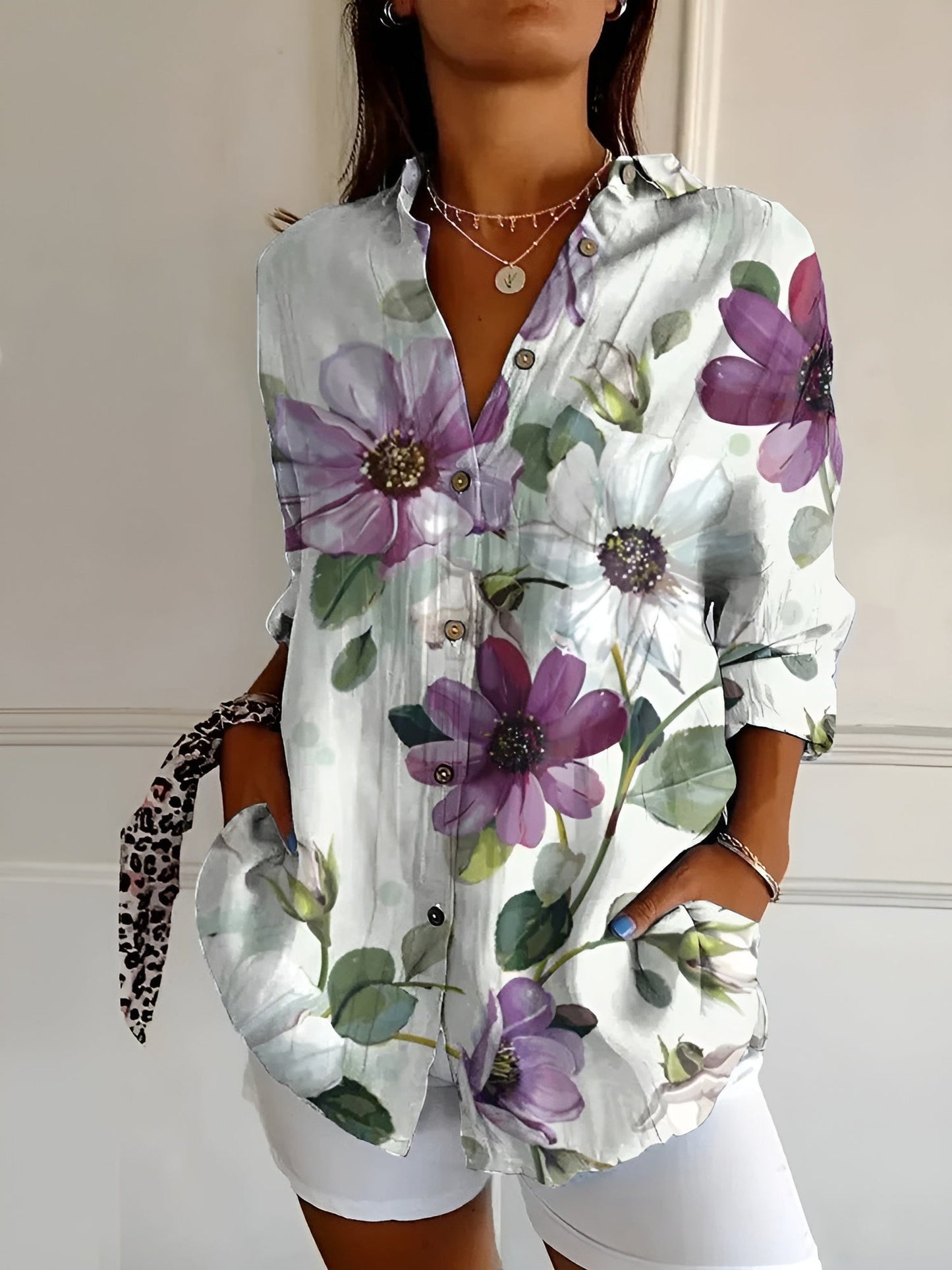 Blouse Boutonnée D'Été Rachel Polyvalente Pour Travail Décontracté Weekend Et Tenue Chic