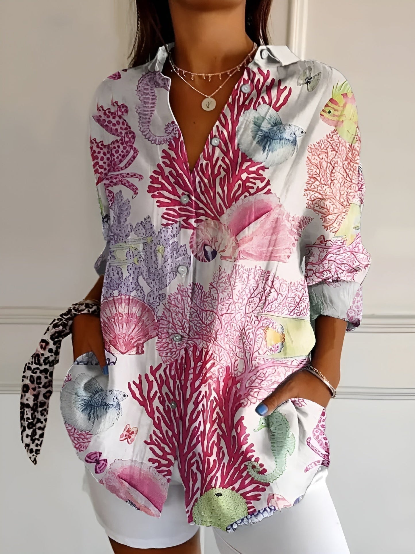 Blouse Boutonnée D'Été Rachel Polyvalente Pour Travail Décontracté Weekend Et Tenue Chic