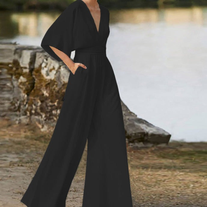 Combinaison Décolleté En V Lena Élégante Pour Jour Et Soirée Confort Et Sophistication Quotidienne