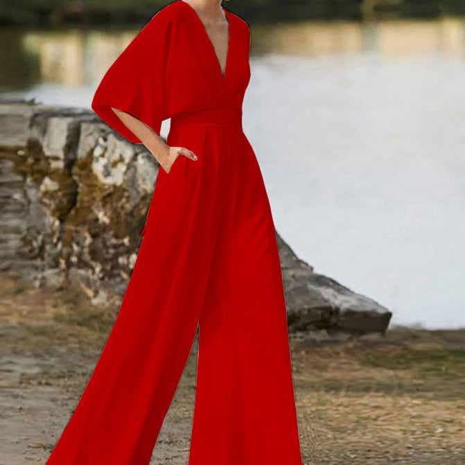 Combinaison Décolleté En V Lena Élégante Pour Jour Et Soirée Confort Et Sophistication Quotidienne