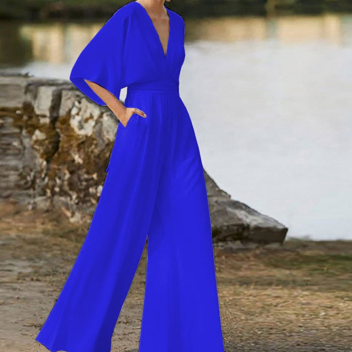 Combinaison Décolleté En V Lena Élégante Pour Jour Et Soirée Confort Et Sophistication Quotidienne