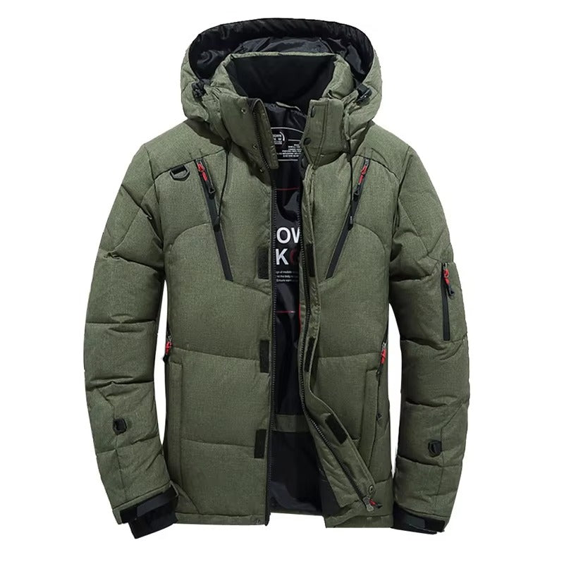 Veste Parka Homme Avec Capuche Minus 20 Degres Duvet D Oie Blanc Isolation Pour Extérieur Neige