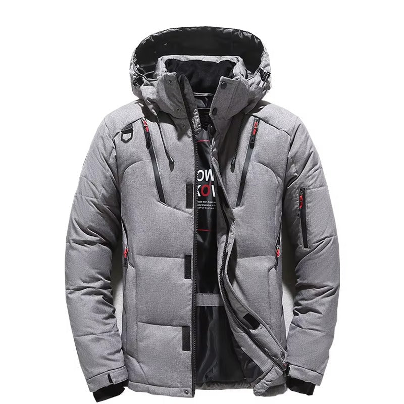 Veste Parka Homme Avec Capuche Minus 20 Degres Duvet D Oie Blanc Isolation Pour Extérieur Neige