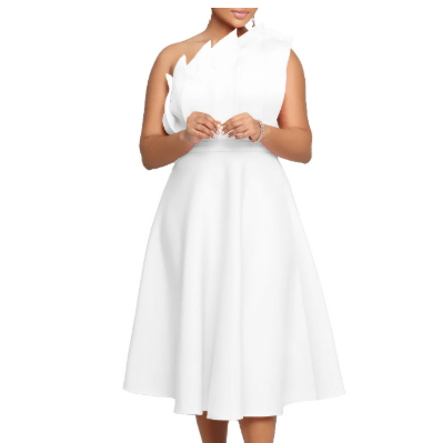 Abendkleid Velgunde mit One-Shoulder-Ausschnitt