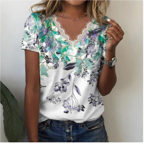 Damen-T-Shirt Marita: Modernes V-Ausschnitt-Shirt