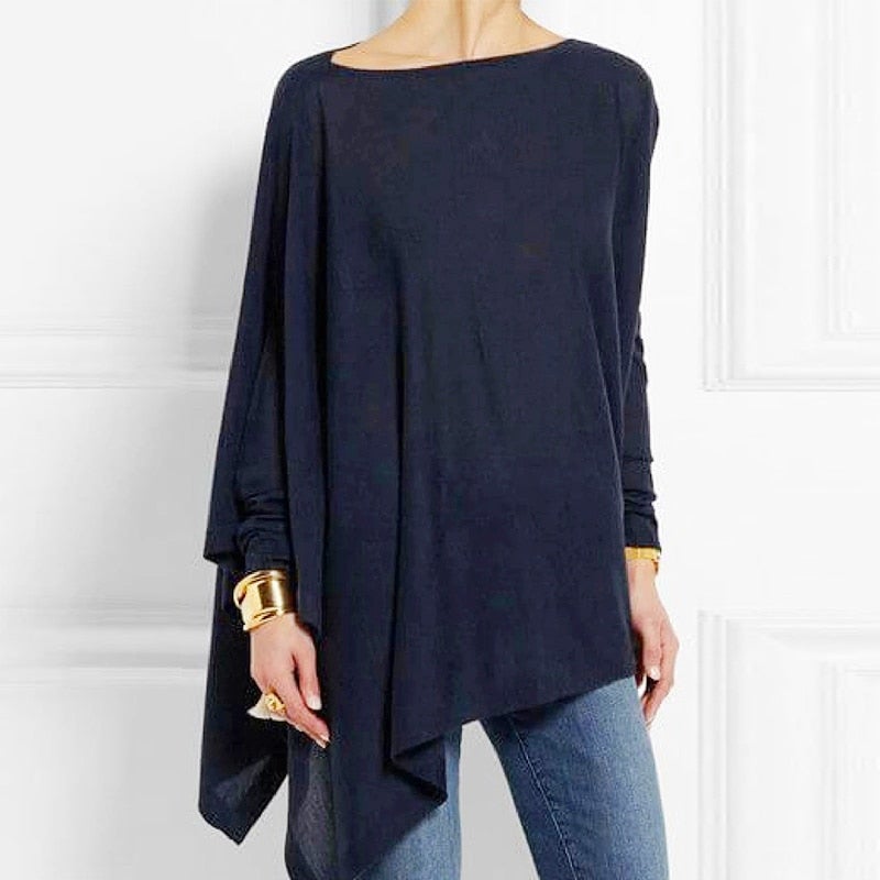 Amaya Damen Top – asymmetrischer Schnitt, Sommer