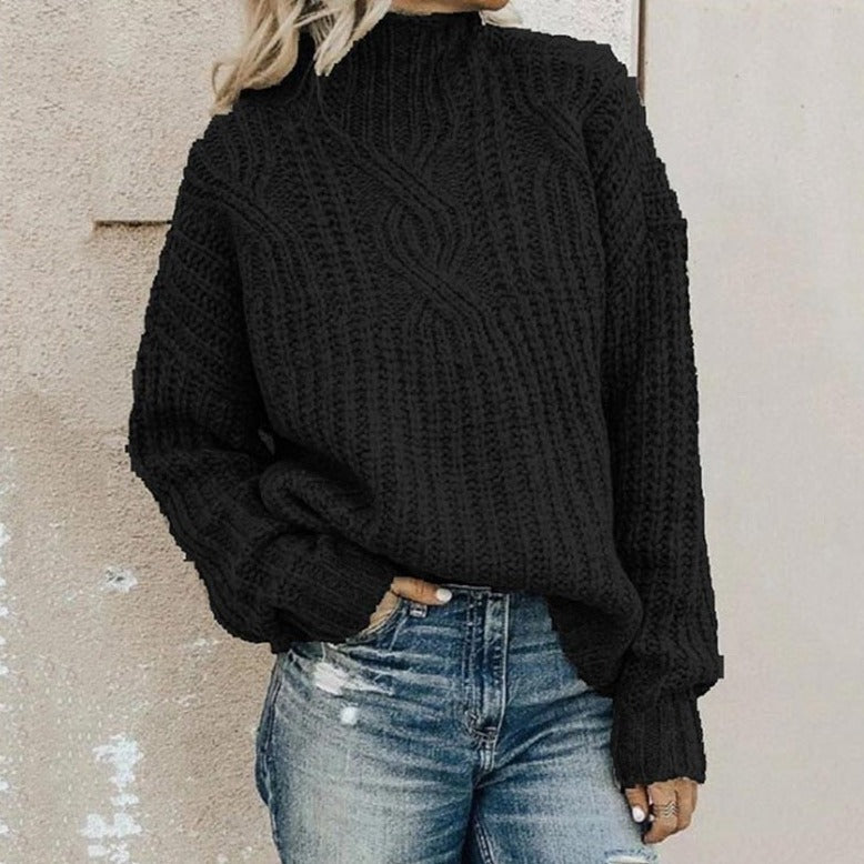 Damenpullover Anja: Eleganter Pullover mit Zopfmuster