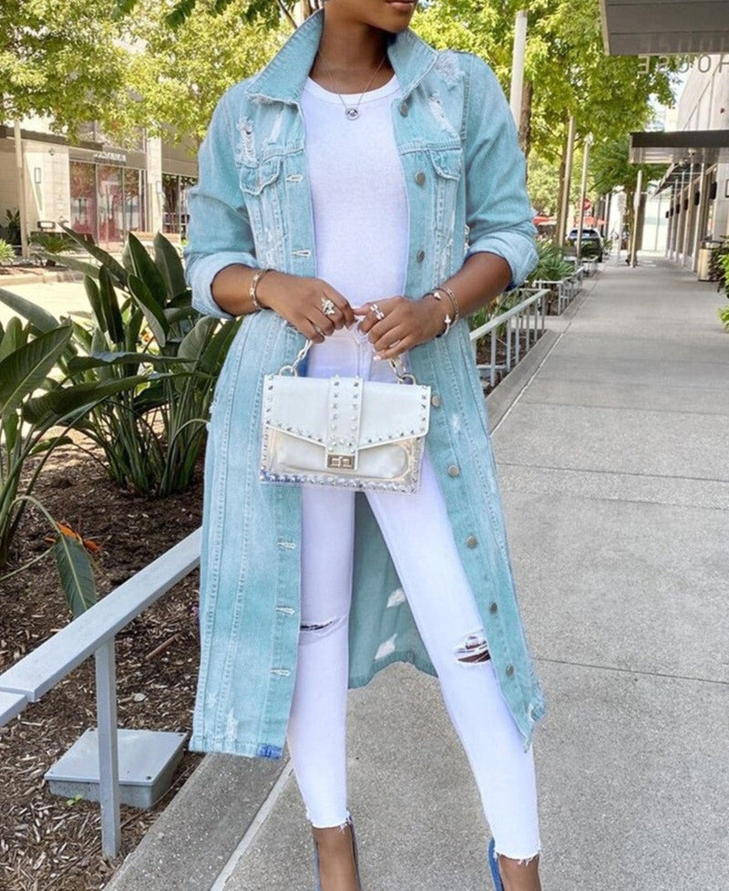 Damen Jeansjacke Livia - Lang