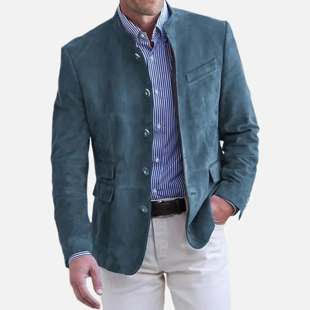 Amawinc Veste Tailorée Col Mandarin Joshua Pour Homme Avec Poches À Boutons Et Blazer Style Italien Premium