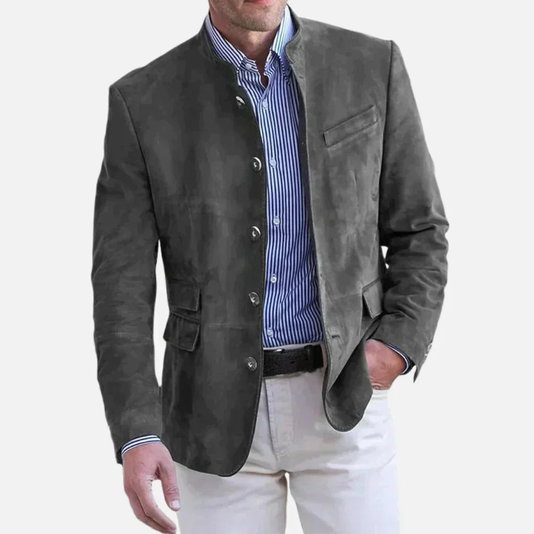 Amawinc Veste Tailorée Col Mandarin Joshua Pour Homme Avec Poches À Boutons Et Blazer Style Italien Premium