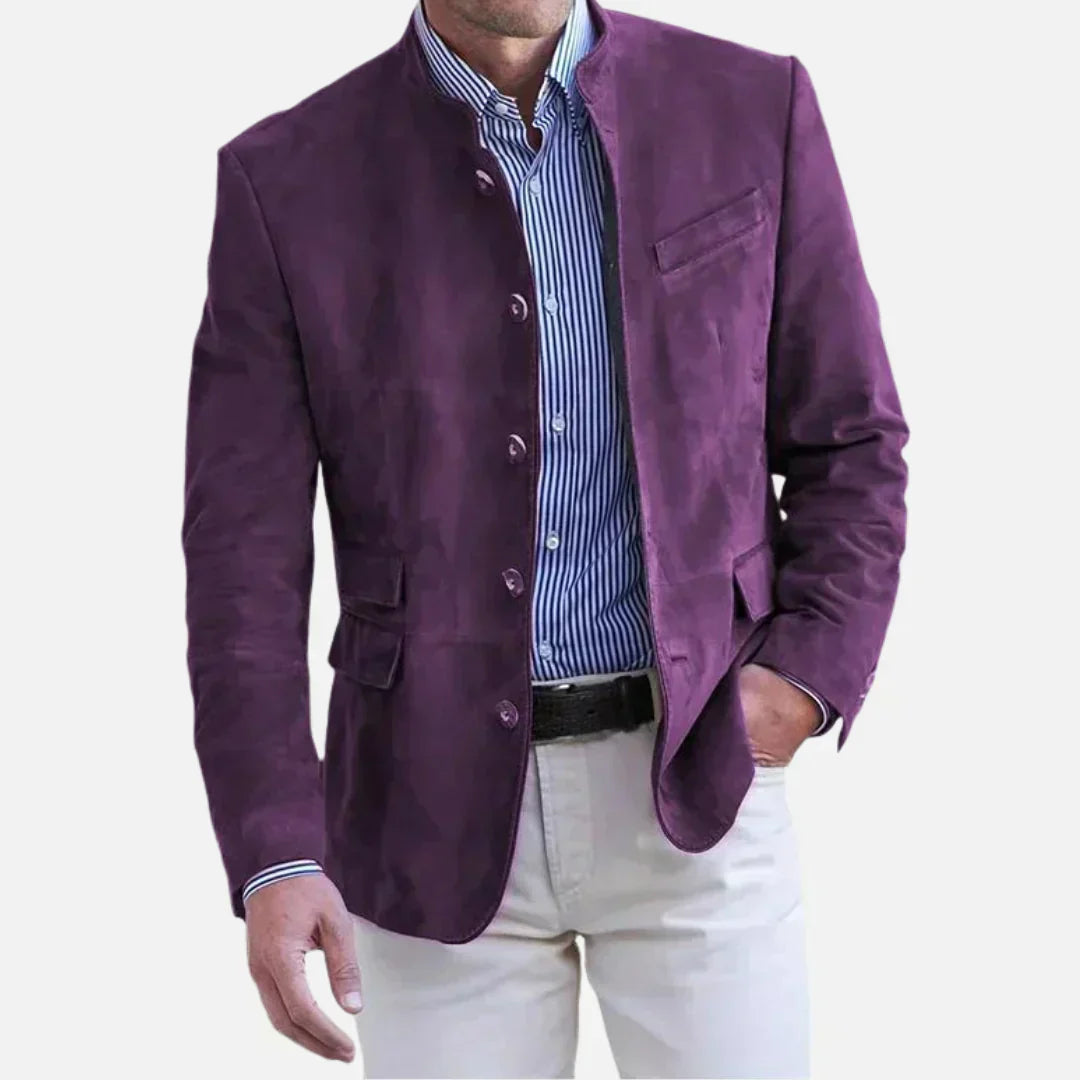 Amawinc Veste Tailorée Col Mandarin Joshua Pour Homme Avec Poches À Boutons Et Blazer Style Italien Premium