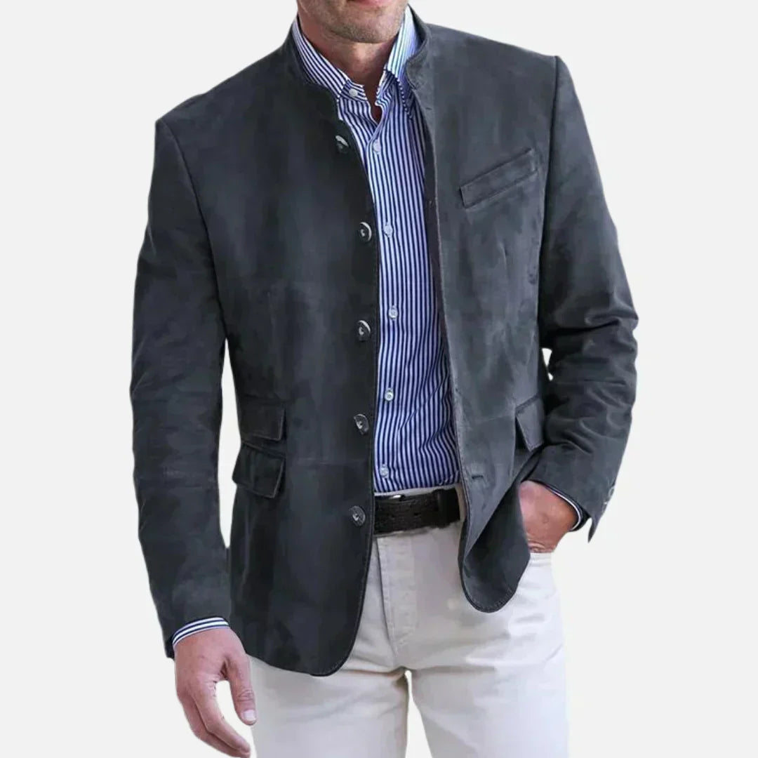 Amawinc Veste Tailorée Col Mandarin Joshua Pour Homme Avec Poches À Boutons Et Blazer Style Italien Premium
