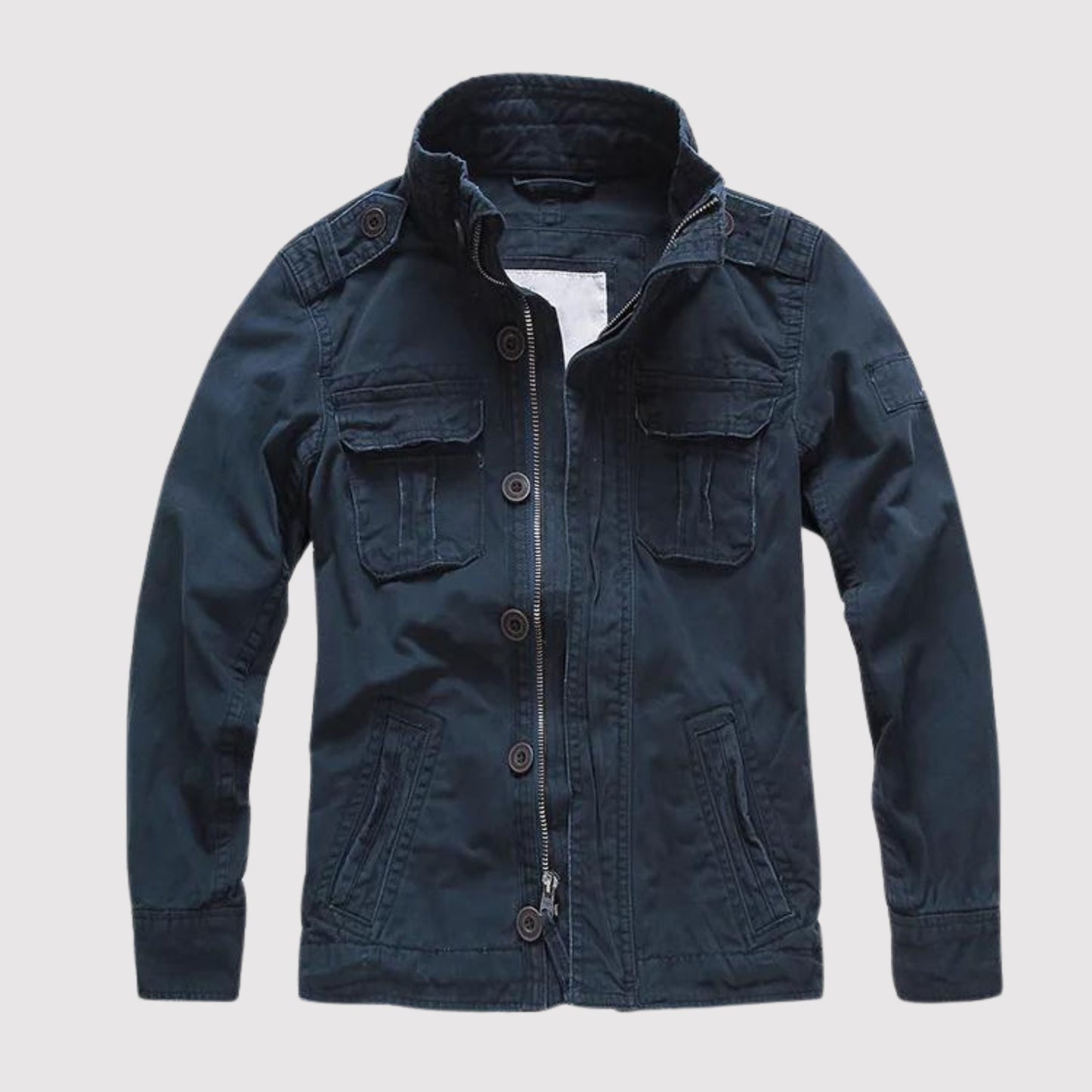 Veste en Denim Theodore Regular Fit Pour Homme Avec Style Retro Décontracté Et Multiples Poches