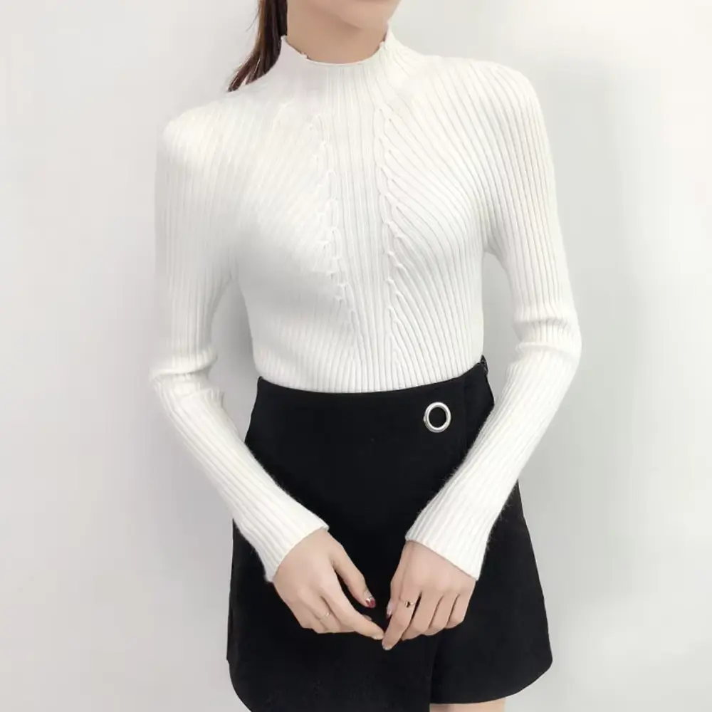 Viviana Pull Col Roulé Slim En Maille Douce Pour Les Couches Automne Hiver Idéal