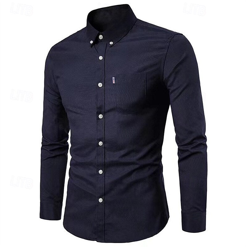 Chemise Pour Homme Décontractée Boutonnée Avec Poche Poitrine Pour Confort Quotidien Amawinc