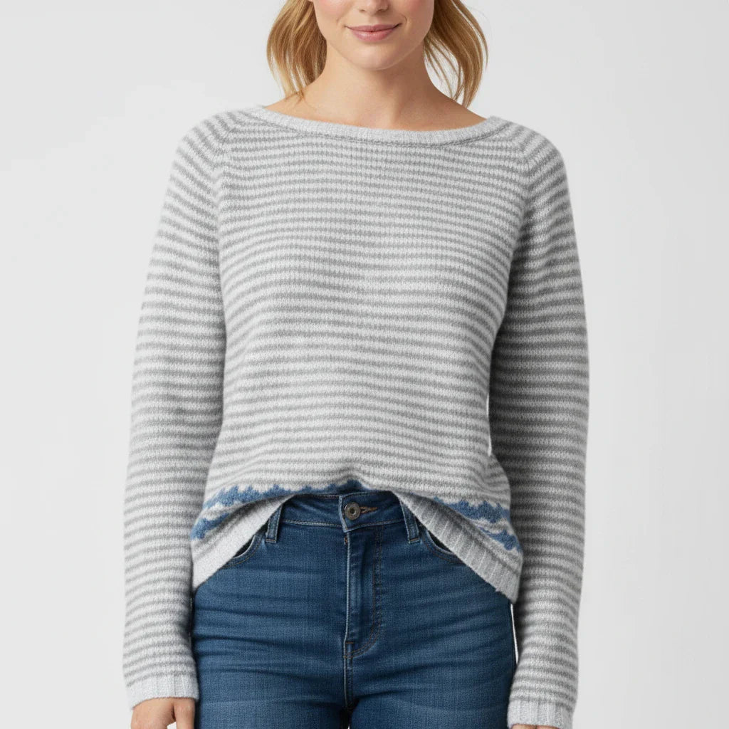Pull Imprimé Pour Femme Col Rond Coupe Décontractée Idéal Pour Superposer Imprimés Fair Isle Et Motifs Arbres