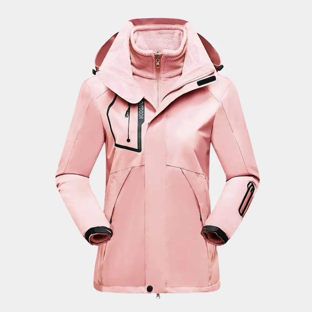 Sophia Manteau De Ski Pour Femme 3 En 1 Chaud Imperméable Avec Doublure Polaire Amovible Pour Hiver