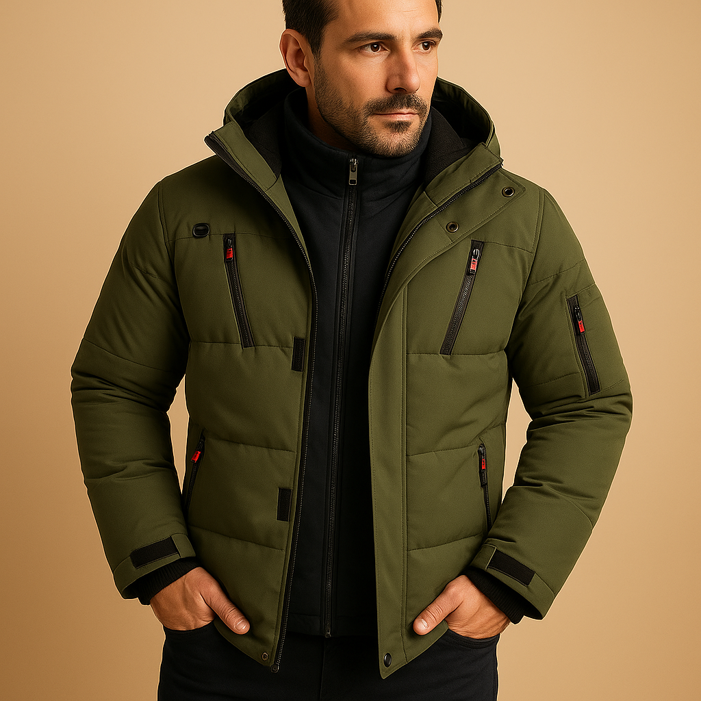 Veste Homme Blake Amawinc Puffer Hivernale Extérieure Avec Capuche Robuste Et Chaude Pour Plein Air Urbain