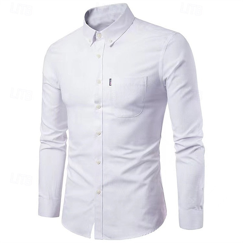 Chemise Pour Homme Décontractée Boutonnée Avec Poche Poitrine Pour Confort Quotidien Amawinc