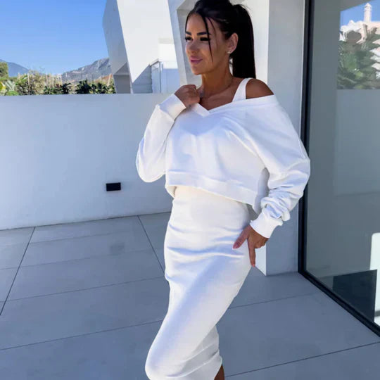 Evelyn Set: Casual Sweatshirt and Dress