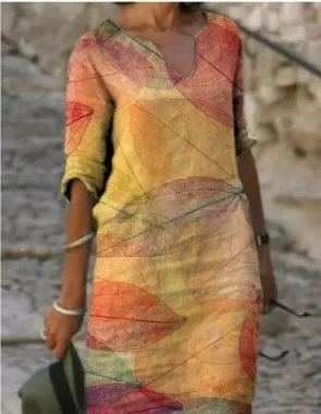 Robe Midi Fleurie Pour Femme À Encolure V Hailey Confort Élégance Artisanal Pour Révéler Votre Style Estival
